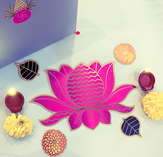 Lotus bloom Rangoli set
